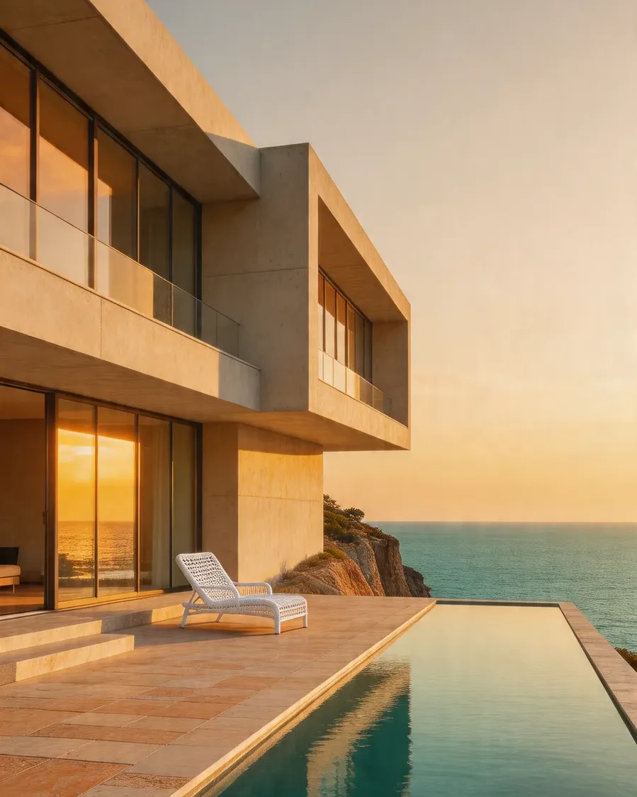 Mediterranean villa at golden hour by Seedream 5.0 Lite